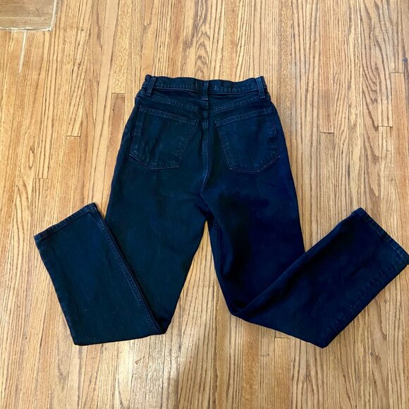 Abercrombie fitch 90s straight ultra high rise jean curve love 28 6 Reg Black - Picture 10 of 12